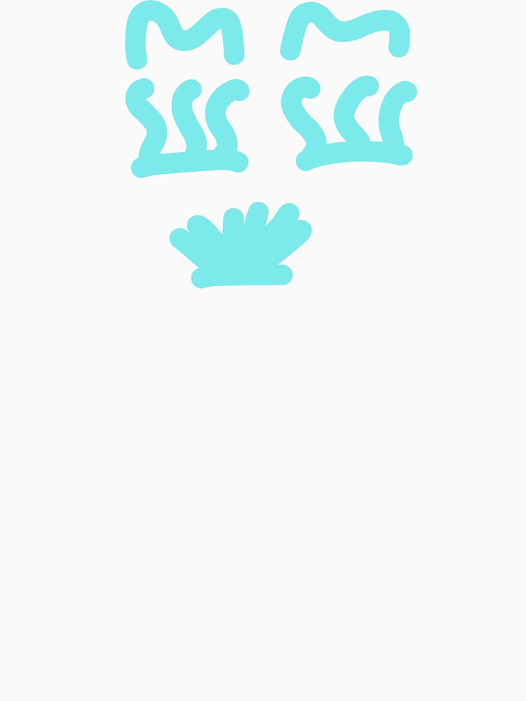 Turquoise Abstract Doodle Face – Playful Minimalist Line Art by felipemaldonadoart