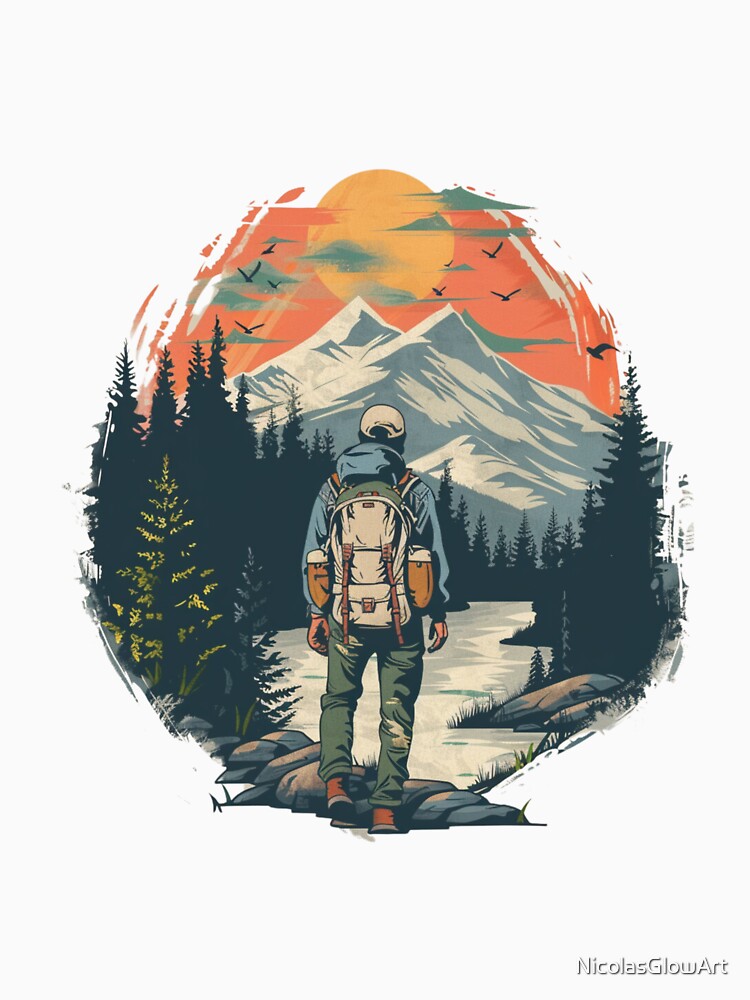 Hiker With Nature by NicolasGlowArt