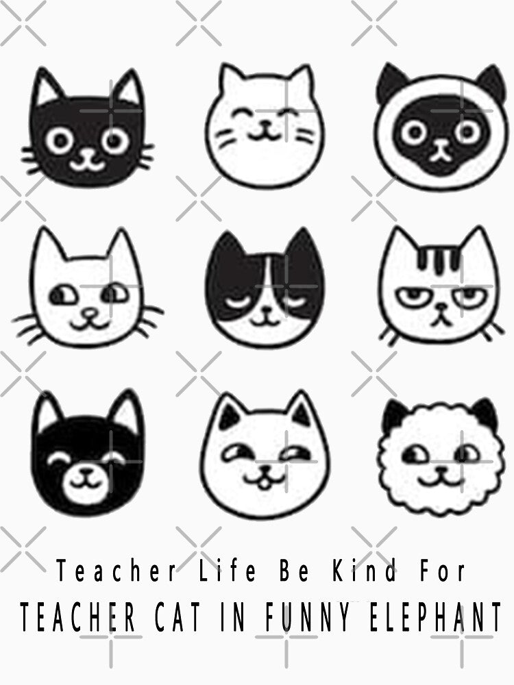 Teacher Life Be Kind For Teacher Cat In Funny Elephant by Arab Fashion