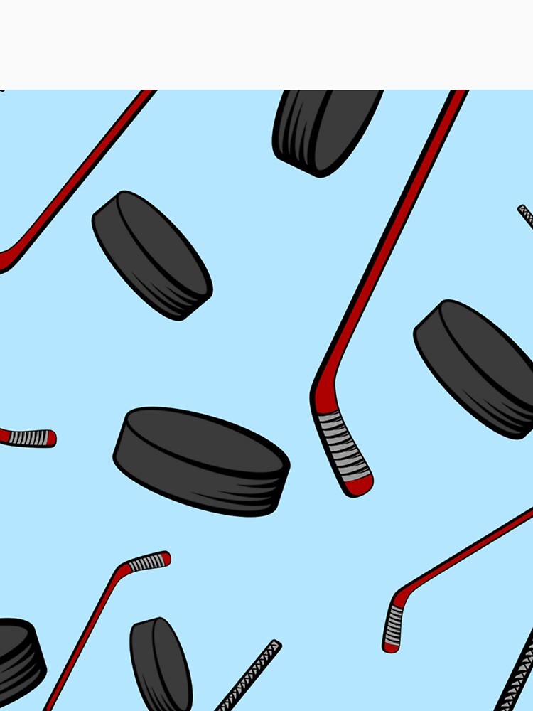 Hockey seamless with sticks and pucks by SisileeGift