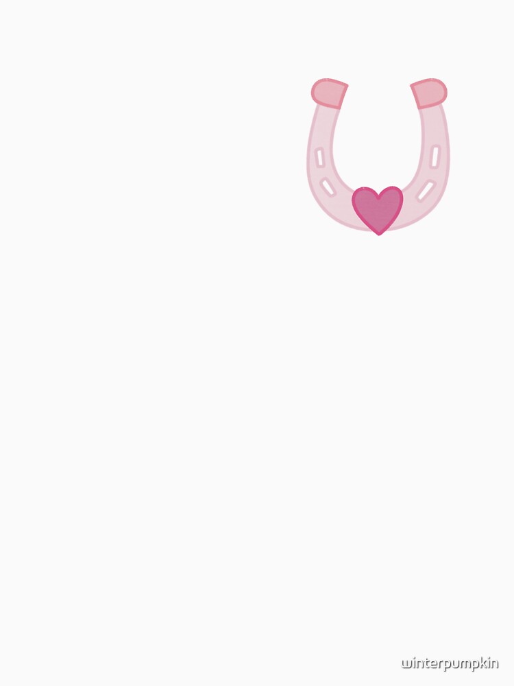 Cute Pink Horseshoe with Hearts by winterpumpkin