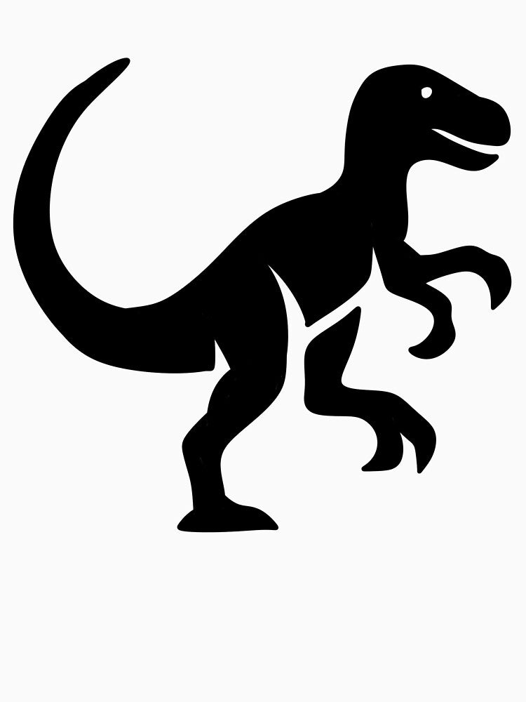 Velociraptor Dinosaur Black Silhouette Minimalist Graphic Sticker by LYAN-STORE