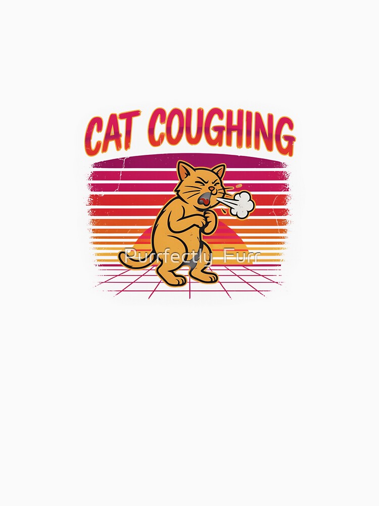 Retro 80s Cat Coughing Meme - Vintage Synthwave Aesthetic by Purrfectly  Furr