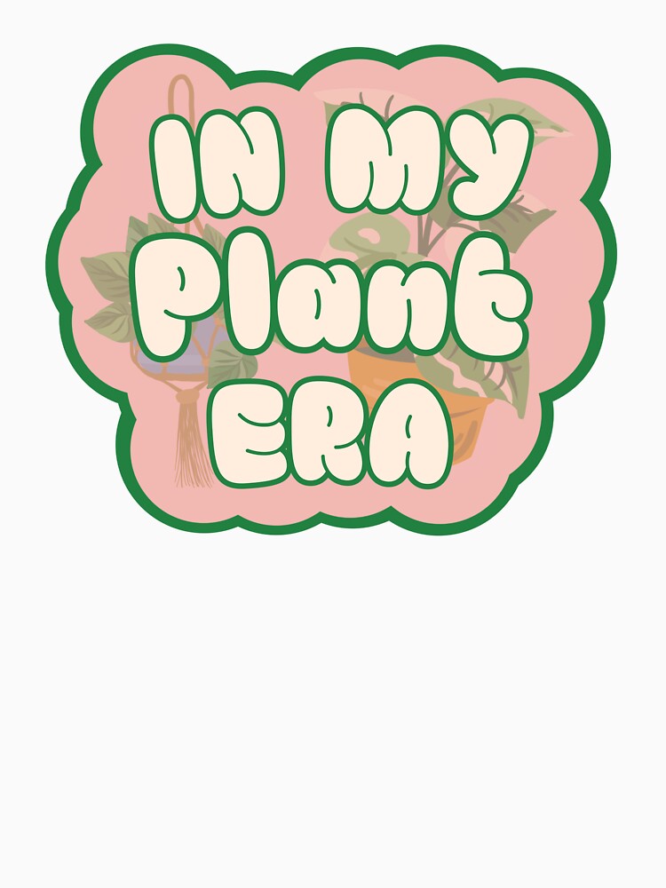 In My Plant Era Sticker | Cute Retro Bubble Text Houseplant Design by Kierra & Co.