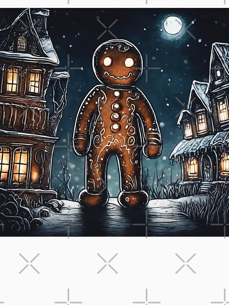 Christmas and Holiday Gingerbread man - Watercolor & Ink 4 by KBMediaArt