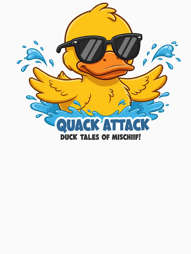 Funny Cool Duck with Sunglasses | Quack Attack Cartoon Design by hn79
