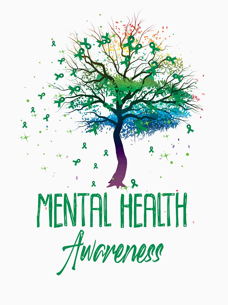 Mental Health Awareness Tree Ribbons Supporter by Marie-Fernandez