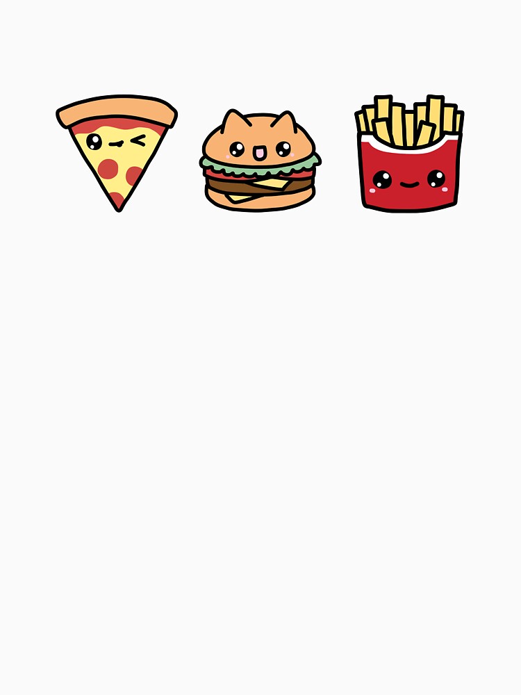Cute Kawaii Pizza Burger Fries Characters by STUDIO-72