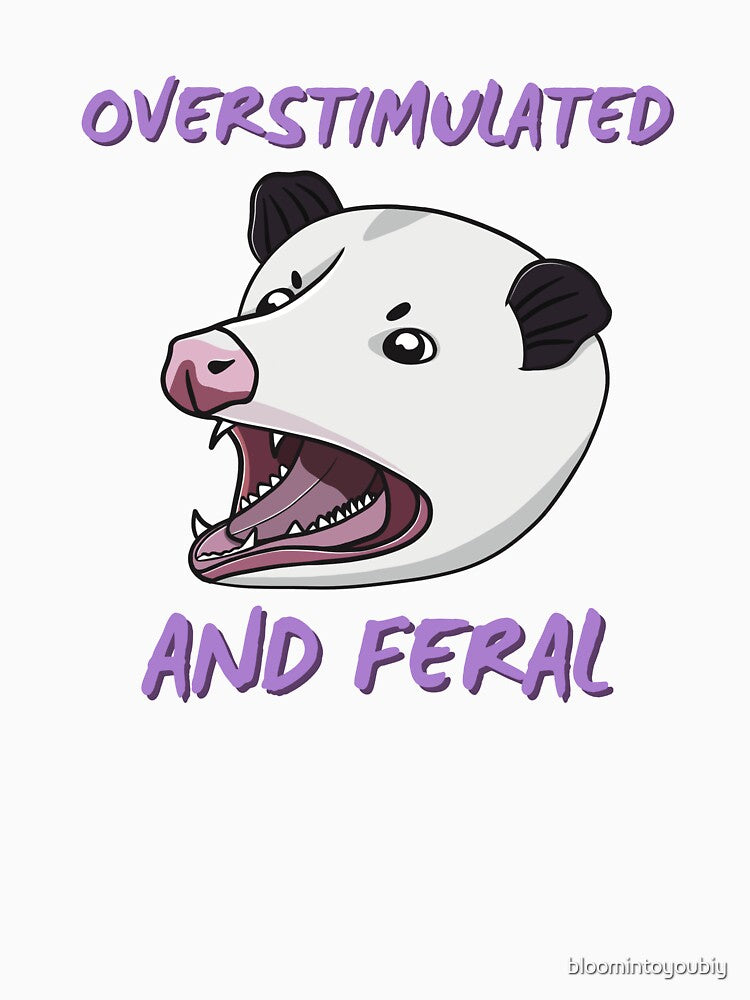 Overstimulated and Feral Opossum by bloomintoyoubiy