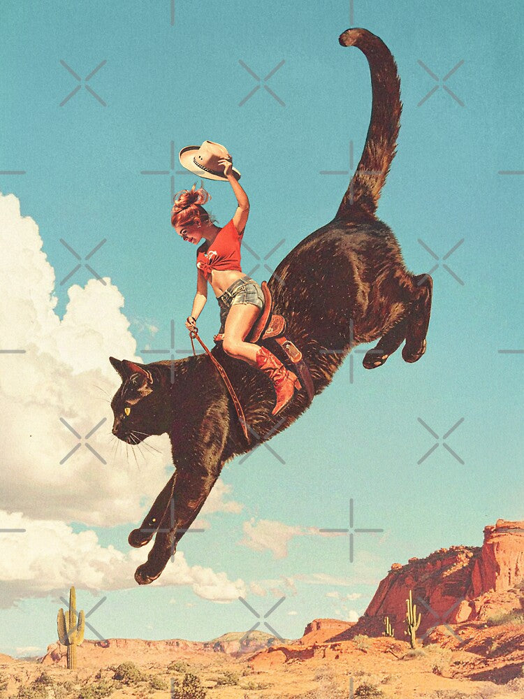 Meehaw - Rodeo Cat Cowgirl / Stallion by Vertigo Artography
