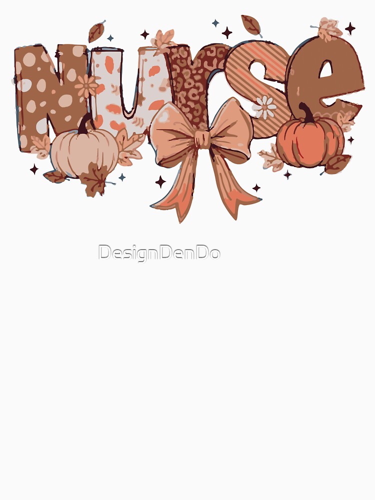 Fall Nurse Coquette, Nursing, Nurse Pumpkins, Retro Nurse Coquette Bow,  Autumn Coquette by DesignDenDo ⭐⭐⭐⭐⭐