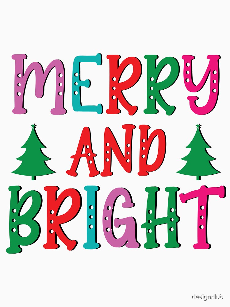 Merry And Bright Colorful by designclub