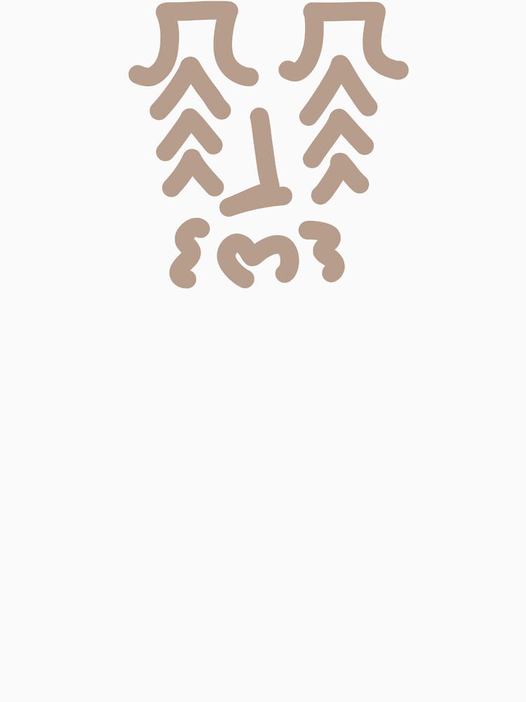 Abstract Doodle Face – Minimal Hand-Drawn Character in Neutral Beige by felipemaldonadoart