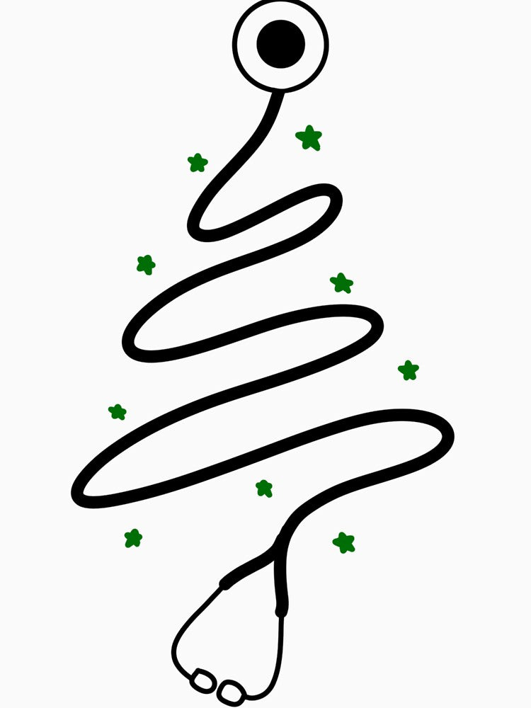 Scribble stethoscope tree (black) by RandiMullins