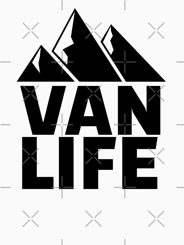Van Life Mountain Range Black Graphic Image by DARBOL-DESIGN