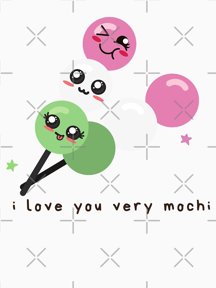 i love you very mochi - kawaii food by dodjira