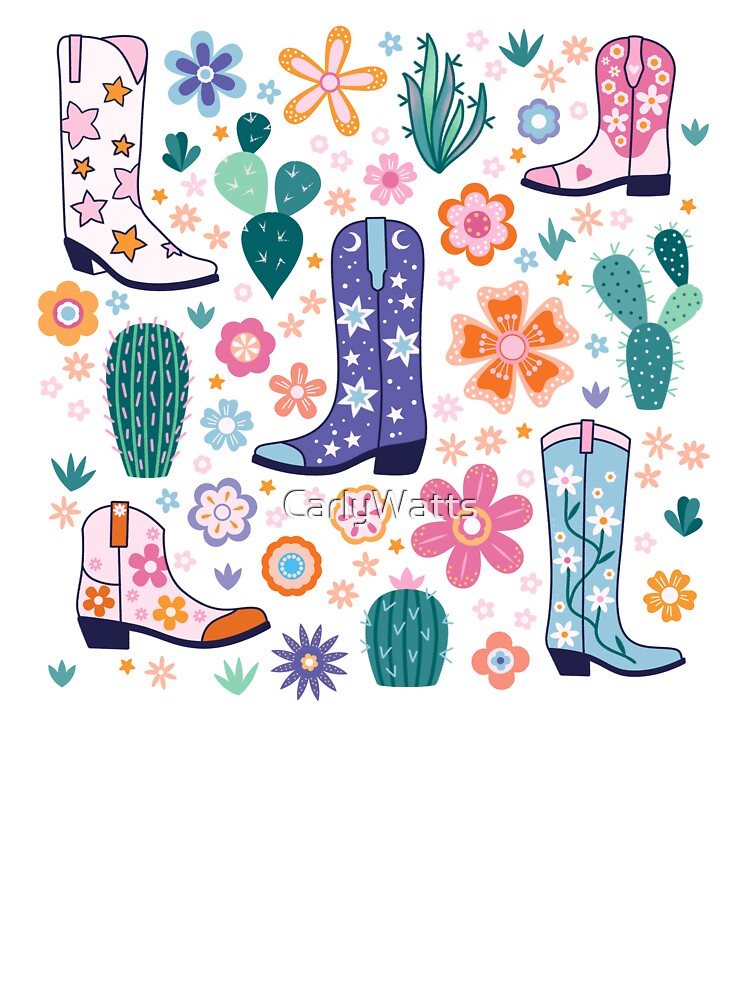 Retro Cowboy Boots by CarlyWatts