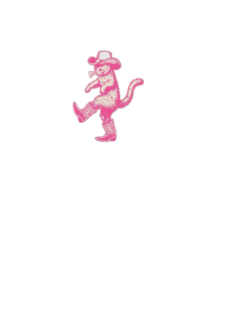 Pink cowboy cat by Sunshinestickerx