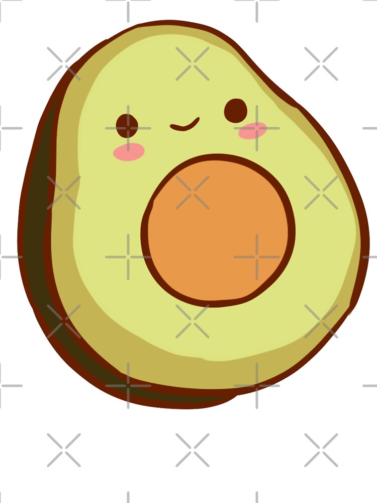 Kawaii avocado illustration by Yarafantasyart