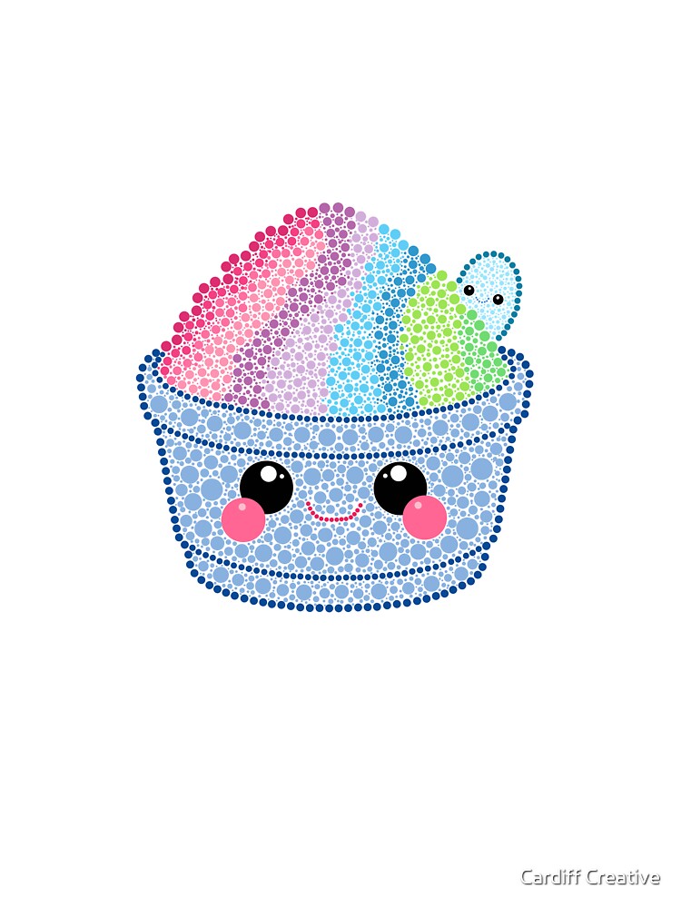 Kawaii Shaved Ice Dot Art by Cardiff Creative