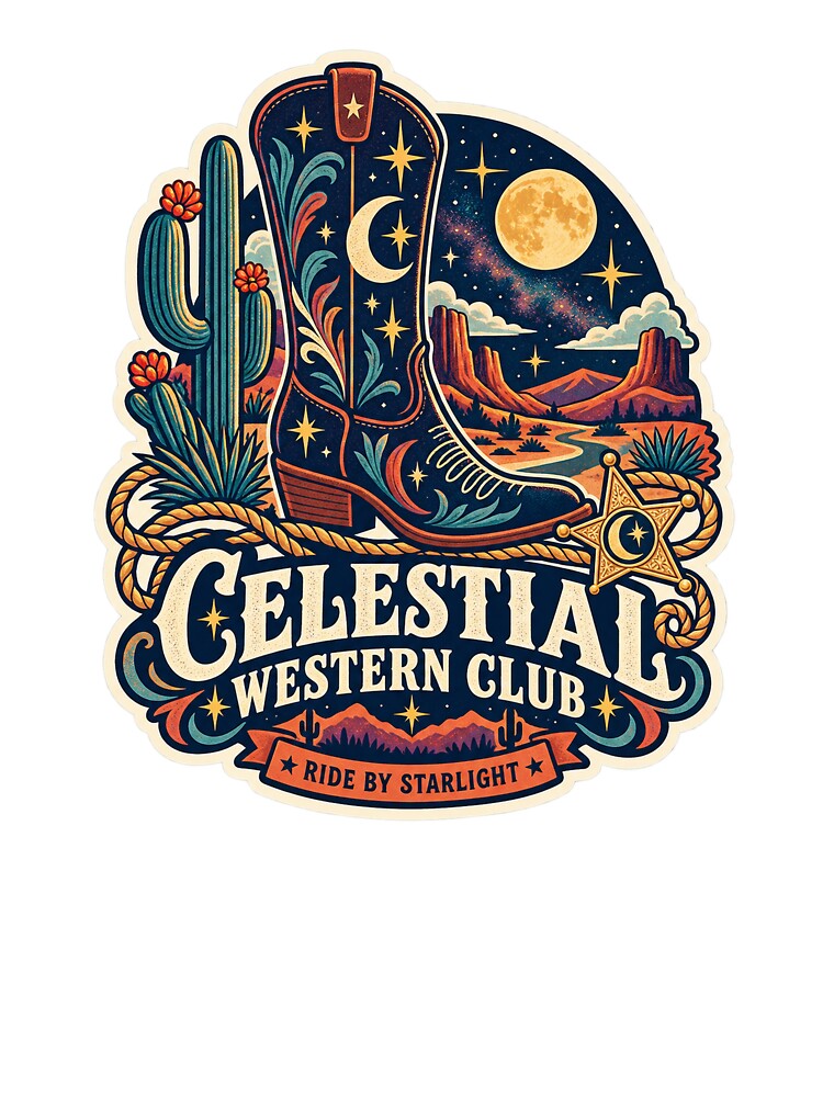 Celestial Western Club – Ride by Starlight by Odd Hours Studio