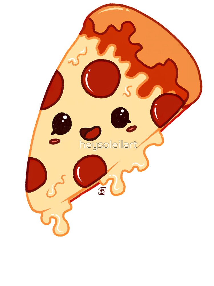 Kawaii Pizza by heysoleilart