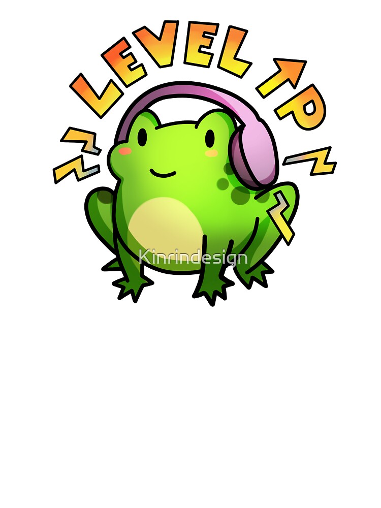 Level Up Frog Gamer by Kinrindesign