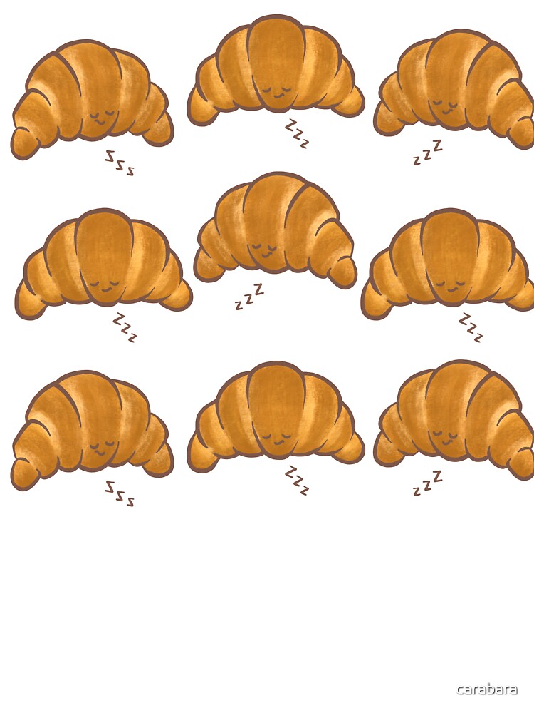 Sleepy Kawaii Croissants by carabara