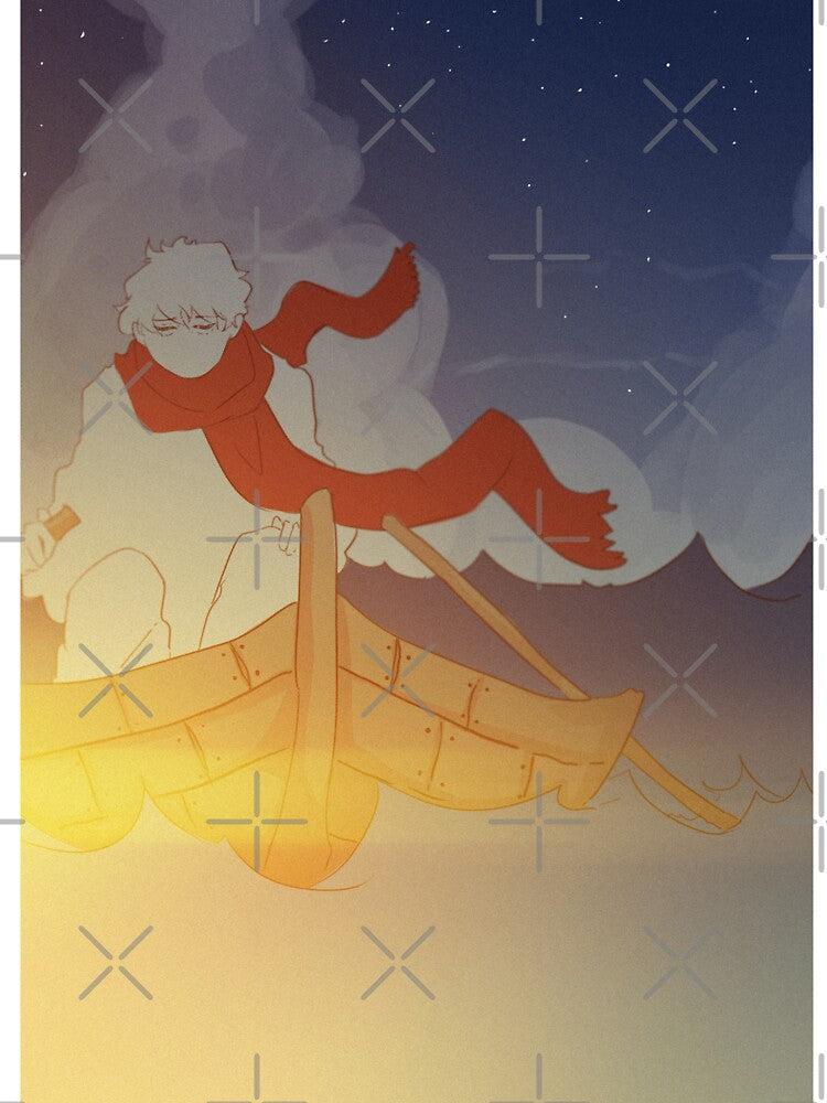 Sad aesthetic lonely man on top of the ocean by A_fishhh