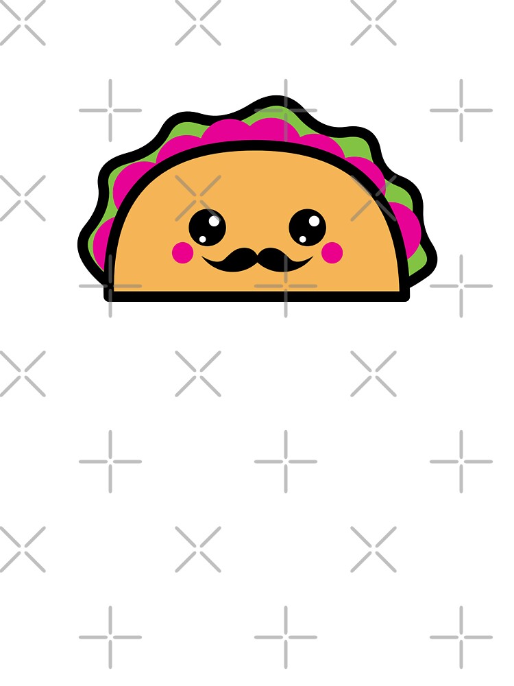 Cute Kawaii Happy Taco With Moustache by KawaiiStickers-