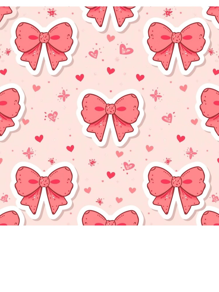 Coquette Pink Bow Pattern Cute Girly Aesthetic by Sassy crafts