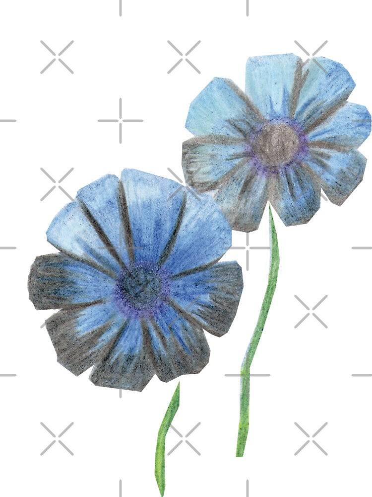 Blue black flowers by Goods4SaleNow