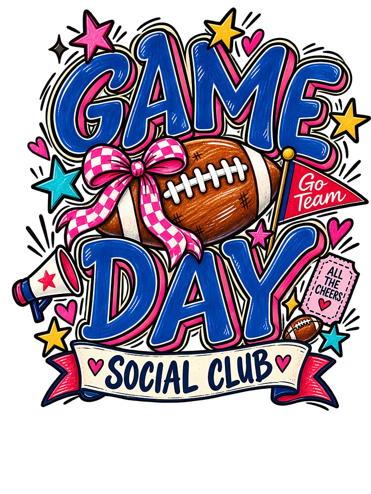Game Day Football Girly Sports Graphic by Vireltoo