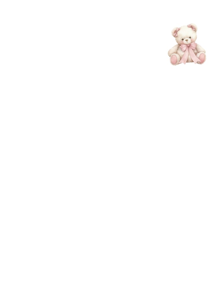 coquette teddy bear with bow by opheliabyproxy