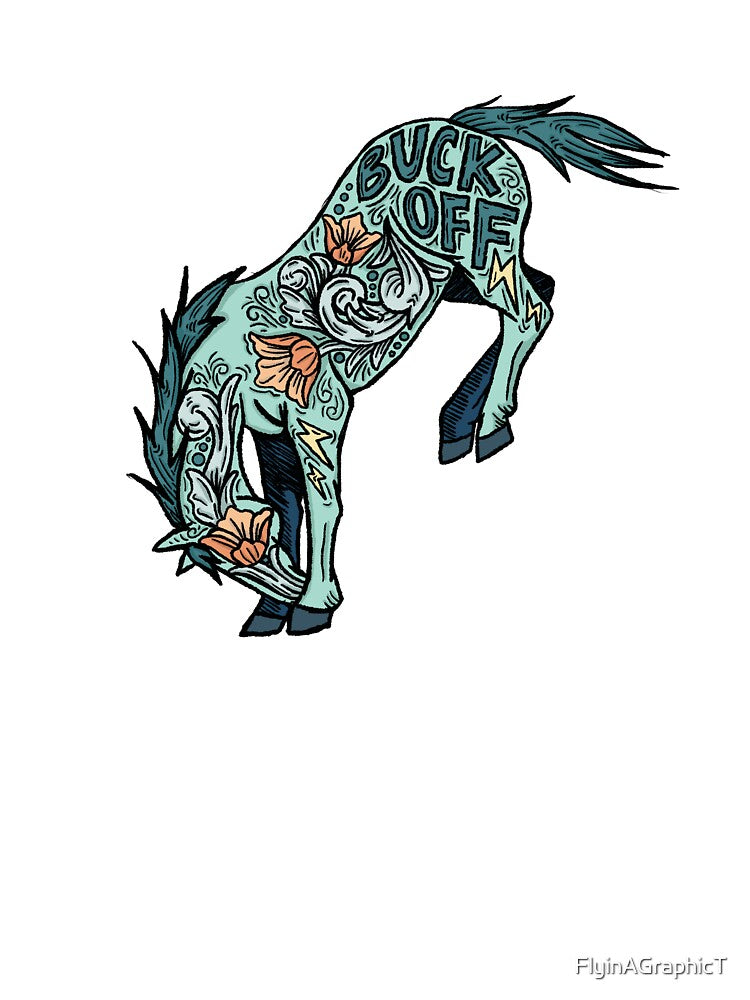 Buck Off Rodeo Horse Aesthetic by FlyinAGraphicT