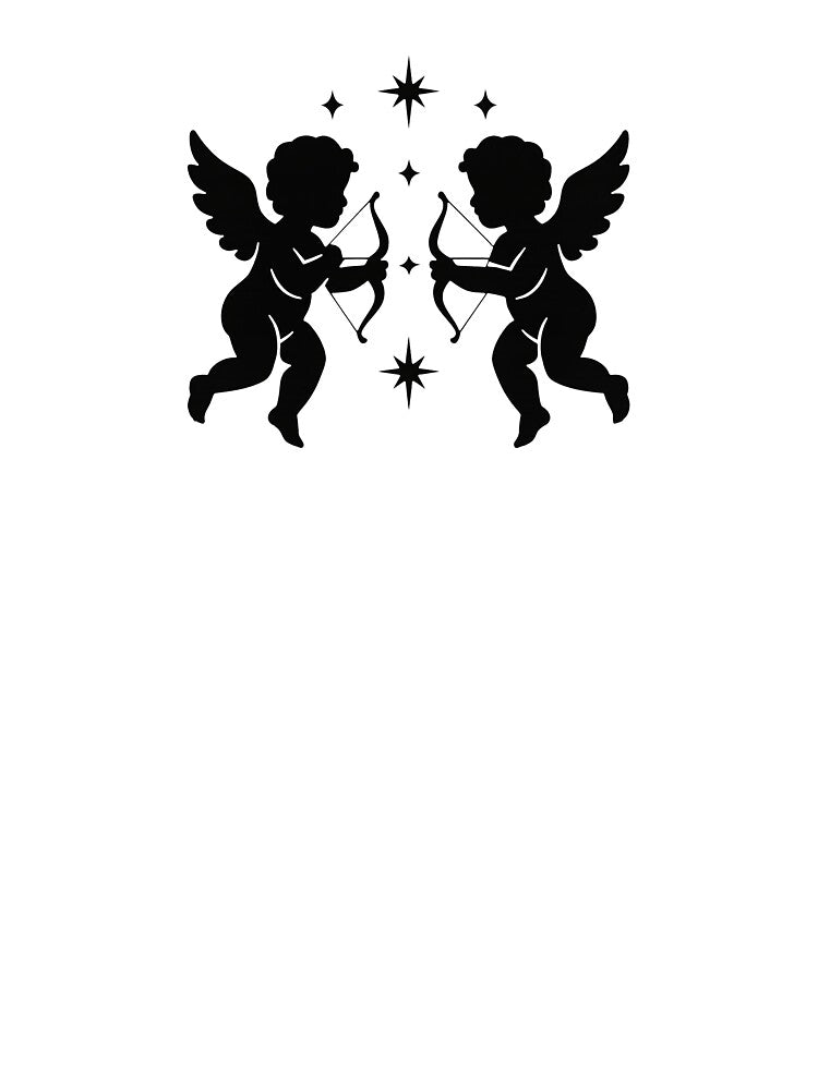 Twin Cherubs with Sparkling Celestial Stars by BadGirlzz