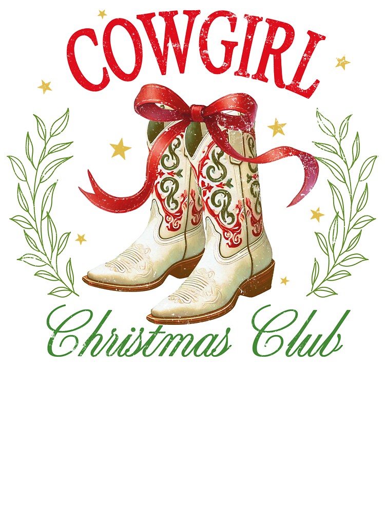 Cowgirl Christmas Club Shirt - Cozy Holiday Vibes for Her, Festive Holiday Gift for Her, New year gift, Holiday gift, Christmas for her, Christmas sticker by Noe Mill