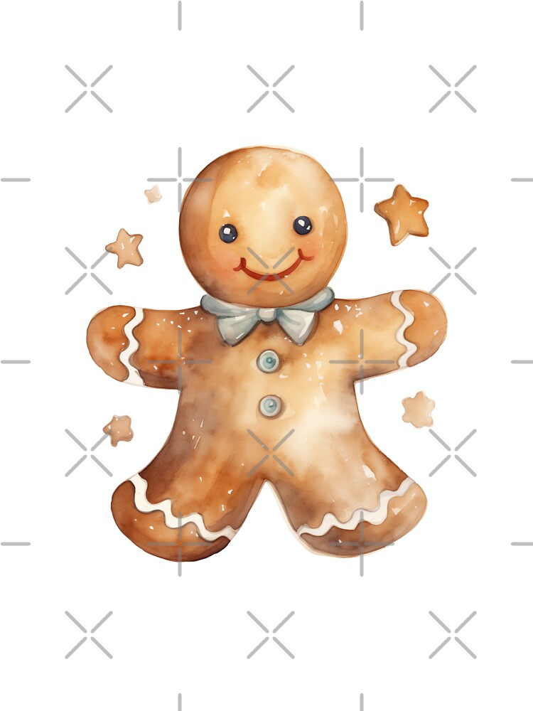 Gingerbread Man | Gingerbread Cookie, Cute Gingerbread Cookie, Christmas, Watercolour Christmas by Ai Enchanted Art | Cottagecore • Whimsigoth • Aesthetic Designs