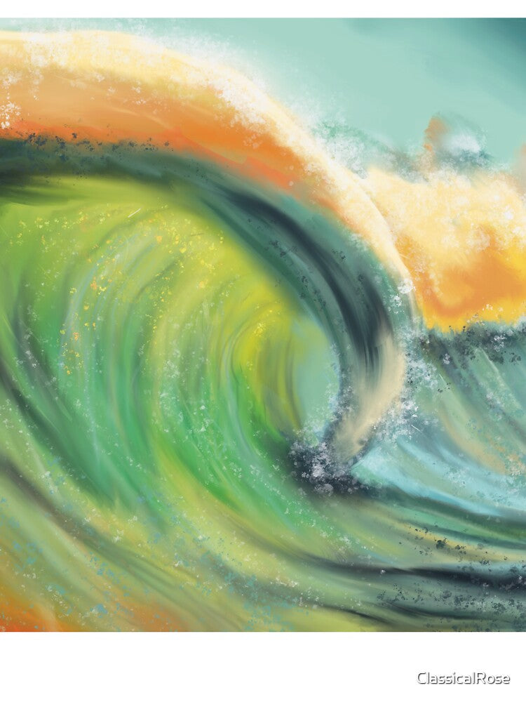 Ocean Waves at Sunset by With Love, Lizzie
