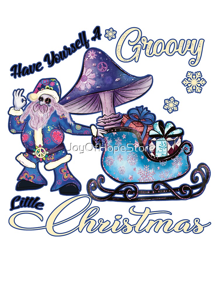 Have yourself a groovy little Christmas blue version by JoyOfHopeStore