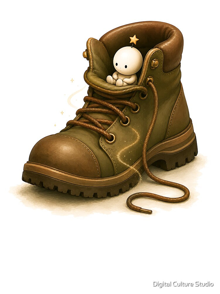 Little Star’s Big Adventure – Cute Hiking Boot Companion by Digital Culture Studio