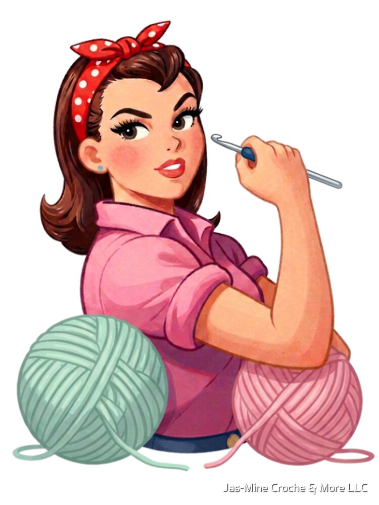 She Power Crochet Strong Woman Yarn Lover by Jas-Mine Croche & More LLC