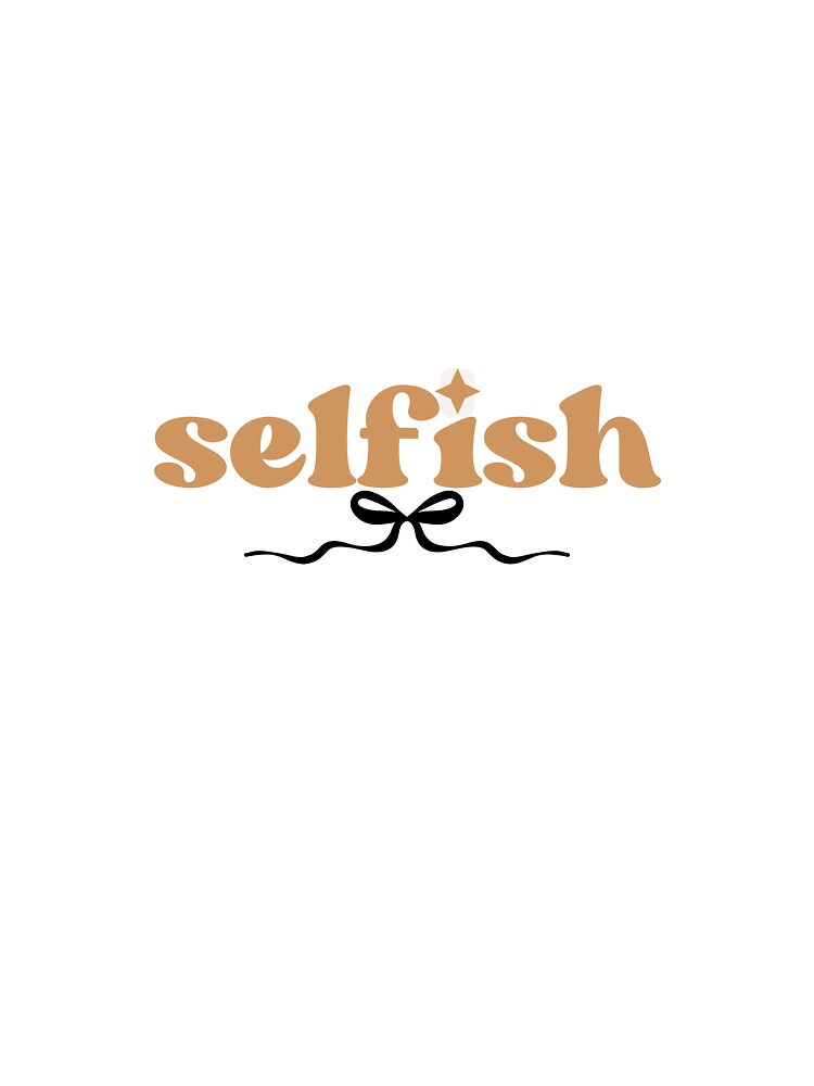Selfish RETRO wavy typography, vintage brown ribbon aesthetic logo by AbstractRevival