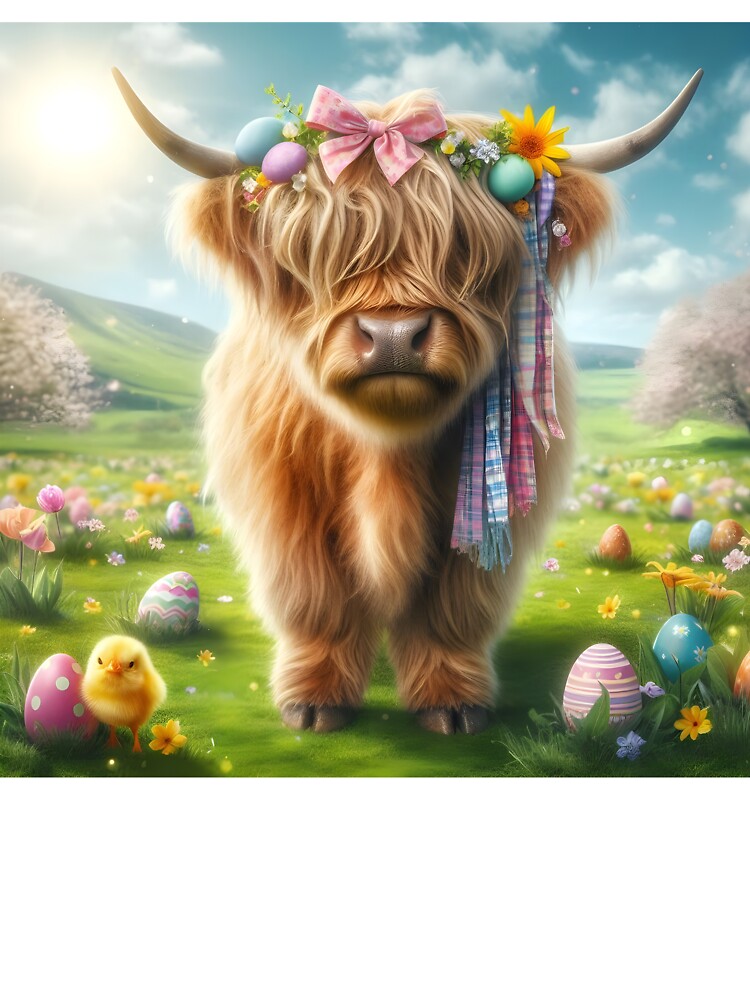 Easter Highland Cow by DT creations