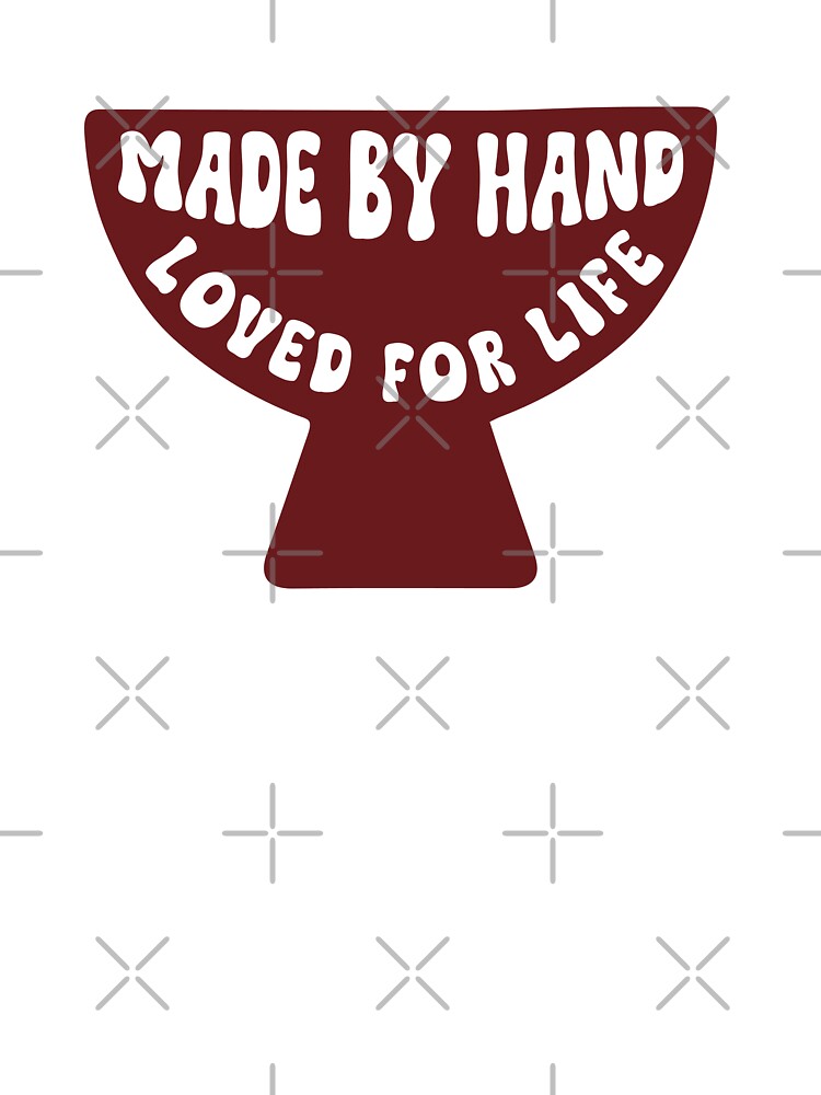 made by hand, made by love pottery design by spaceopy