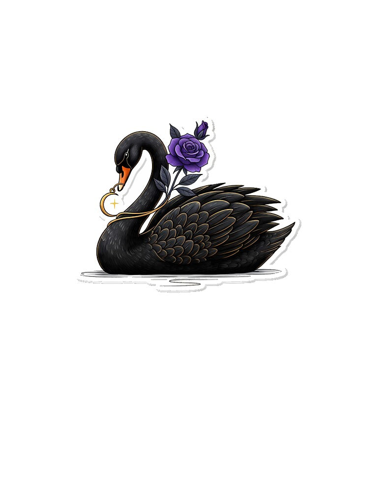 Black Swan Rose Gift by IllumeInk