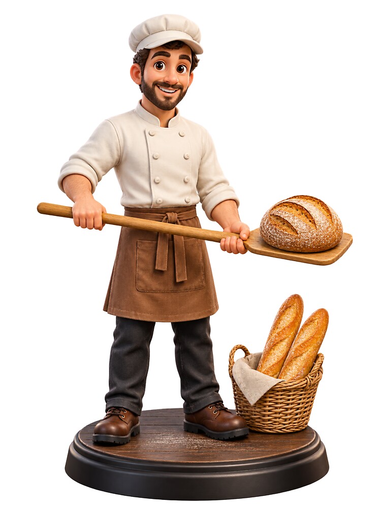 Professional Artisan Baker 3D Cartoon Character by libanmax