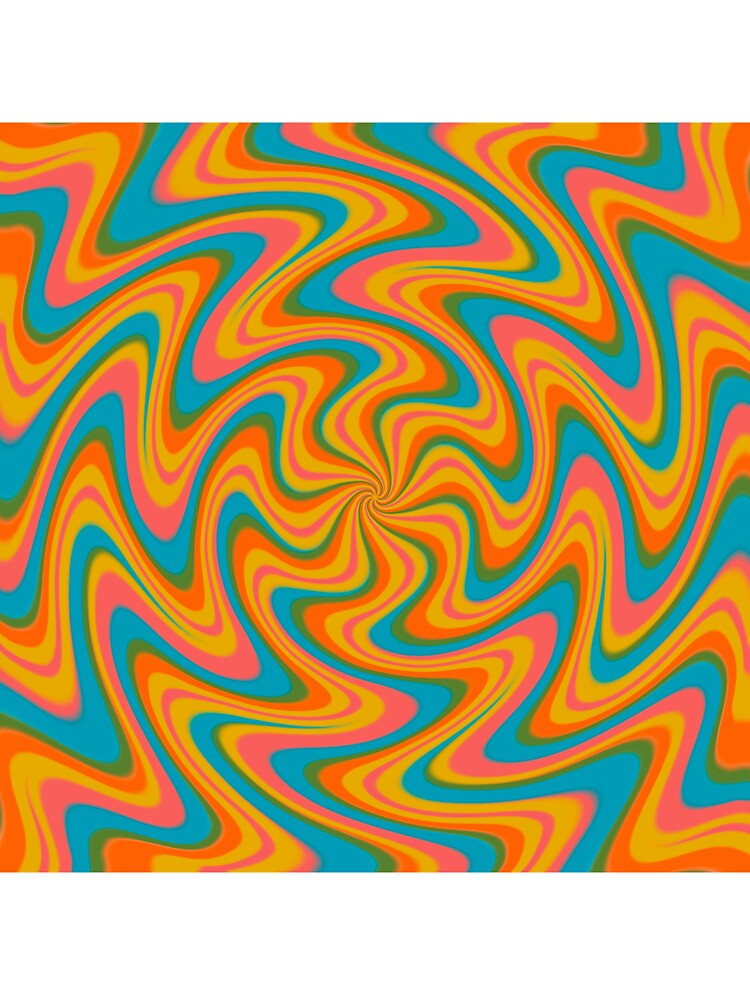 Retro vintage 70s rainbow swirl pattern by ReneMagritteArt