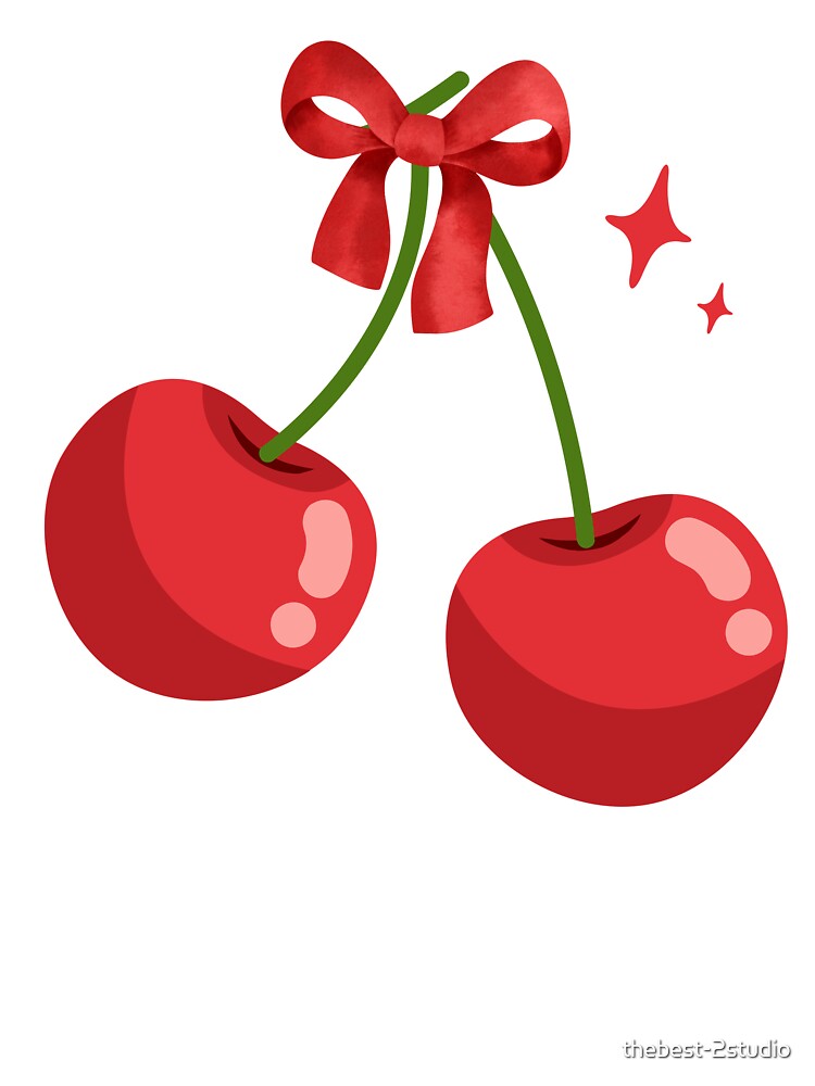 Red Cherry Coquette Bow by thebest-2studio