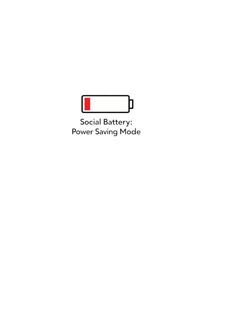 Social Battery: Power Saving Mode by Adesivos de saque